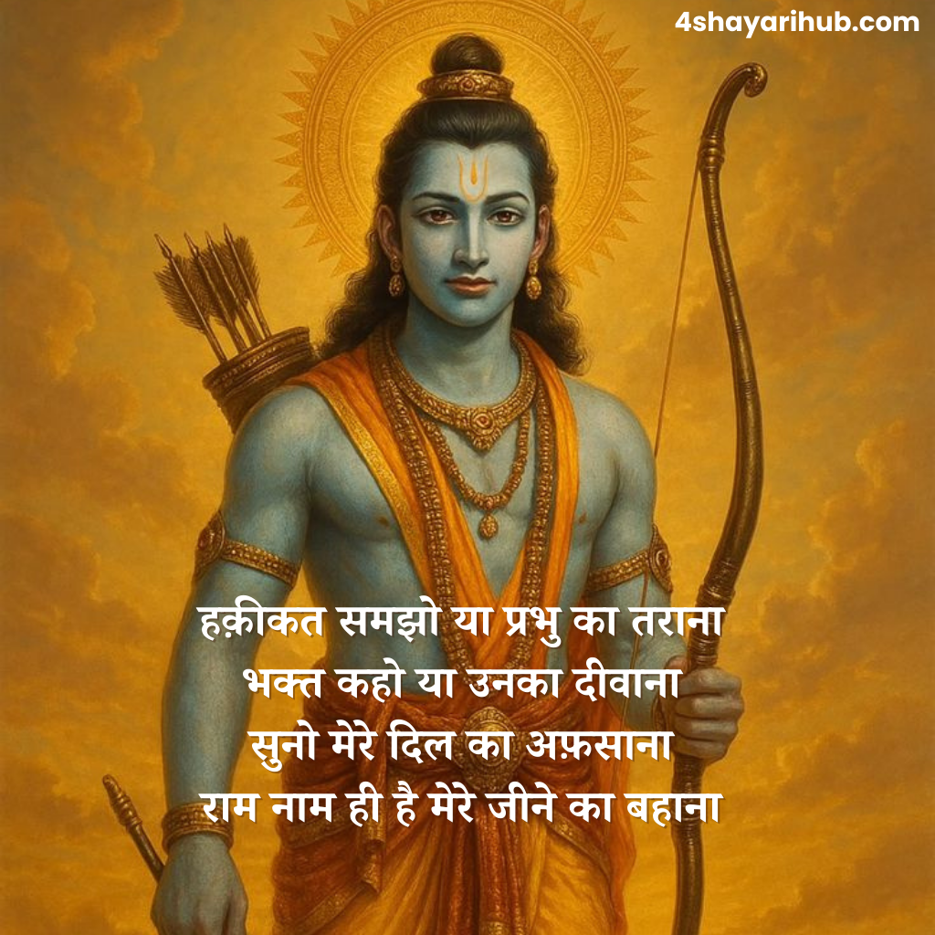 राम भगवान पर शायरी